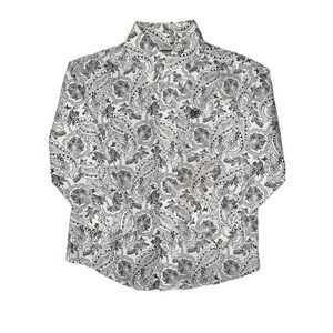 Wrangler Button Up Shirt Kids XXS Paisley Western Long Sleeve Toddler  2T/3T NEW
